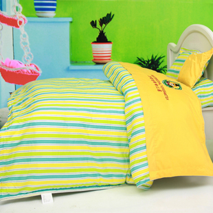 幼儿园被子托管纯棉三件套定制logo绣字印名字拼接ab面儿童午睡被