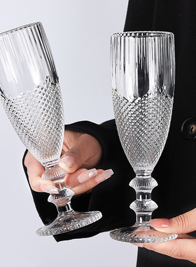 朗旭玻璃高脚杯高颜值ins洋酒果汁饮料葡萄香槟微醺起泡鸡尾酒杯