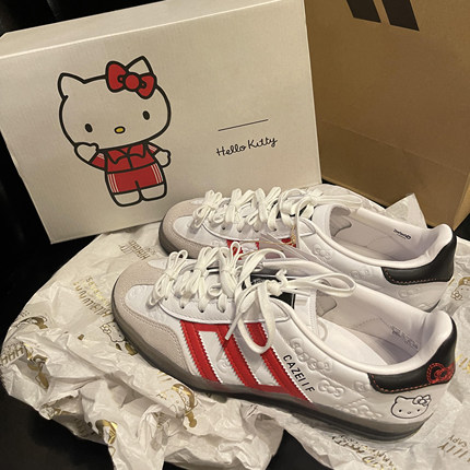 高端联名hellokitty德训鞋女款增高复古阿甘鞋2025爆款厚底板鞋潮