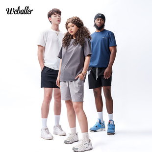 【WEBALLER】2025新款夏季净版短袖速干透气男生运动健身休闲