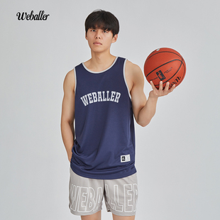 WEBALLER美式篮球运动背心男士无袖t恤夏季新款宽松健身跑步上衣