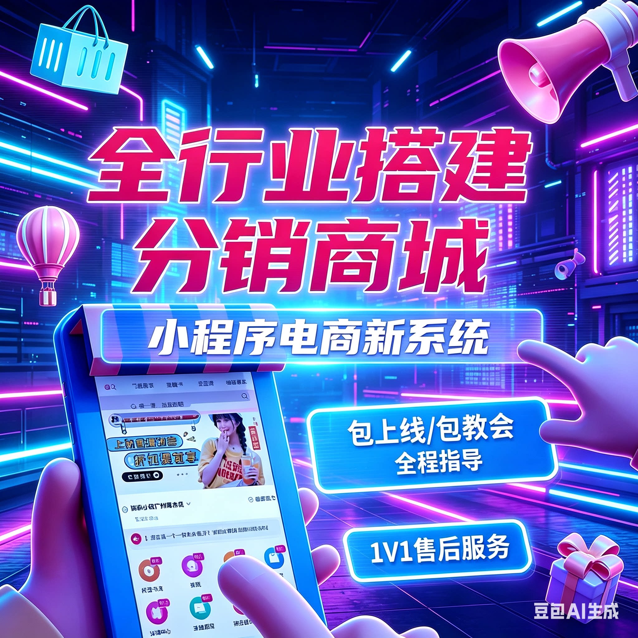 微信小程序私域三级分销系统团购美业股东分红SaaS部署公众号商城