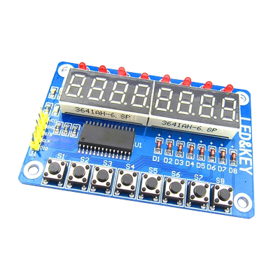 TM1638 按键数码管LED显示模块 8位数码管