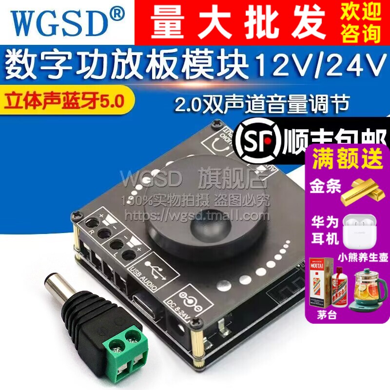 40W50WX2立体声蓝牙5.0数字功放