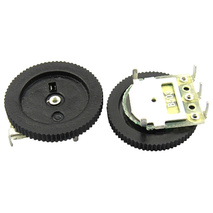 齿轮电位器 拨盘 音量调节B503 50K 16*2MM单联三脚3脚 (5个)