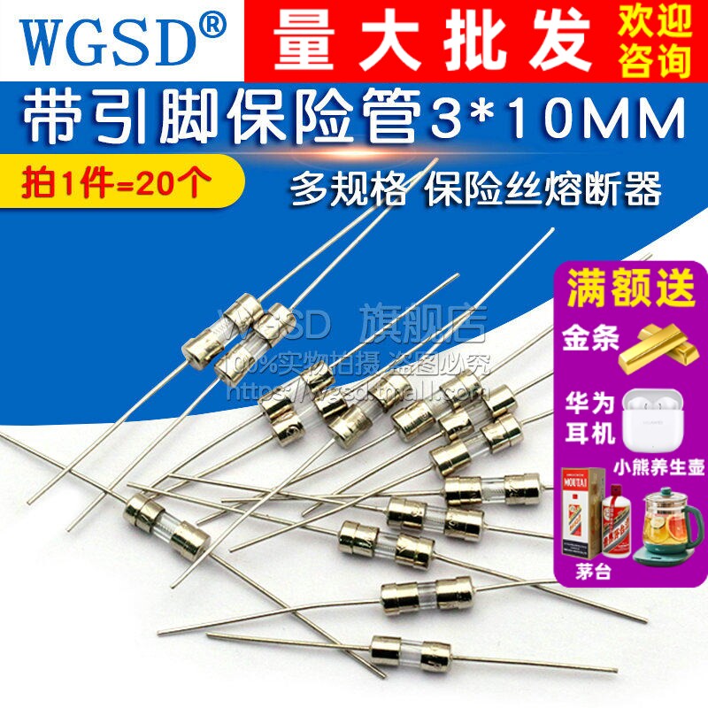 带引脚保险丝管WGSD3.6X10熔断器图片