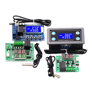 W1209数字温控器温控开关显温度控制器模块制冷加热12V带双色数显