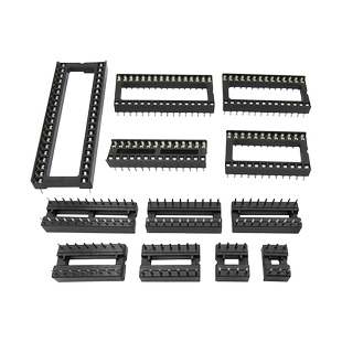 IC插座集成块单片机直插DIP芯片圆孔座子底8P 14 16 20 28 40P脚