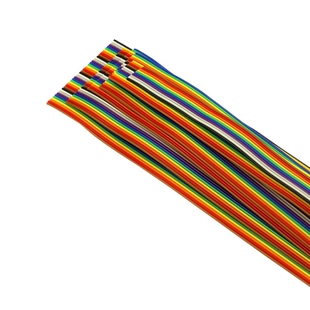 彩色排线1米杜邦线10p14/16/20/26/34/40P彩排线FC兼容1.27mm间距