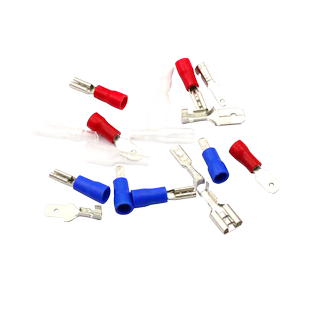 插拔式接线冷压端子铜接插件6.3/4.8/2.8MM插簧端子片接头护套母