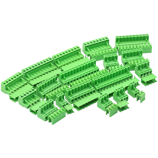 KF2EDGK 5.08MM插拔式接线端子插件插线直弯脚座PCB连接器2/4/12P