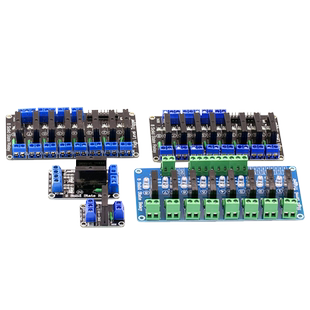 1 2 4 8路固态继电器模块5V 12V 24V高低电平触发带保险丝2A 250V