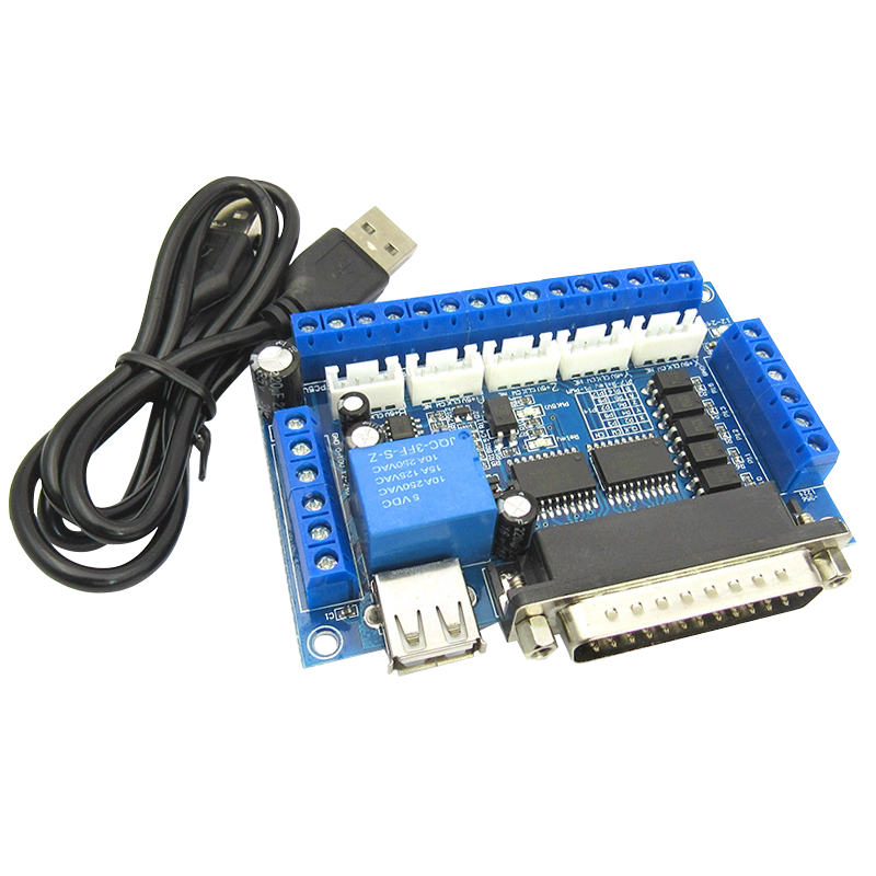 MACH3 雕刻机 cnc 5轴步进电机驱动器带光耦隔离接口控制板