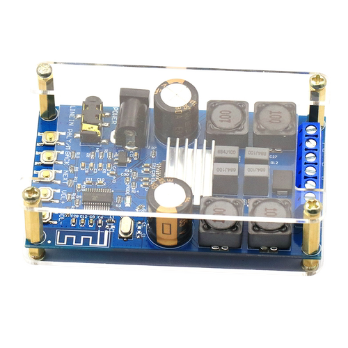 蓝牙数字功放板模块板 双声道50W*2音频放大板带外壳无POP音diy