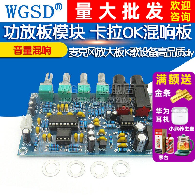 功放板模块 卡拉OK混响板 混响器 麦克风放大板 K歌设备高品质diy