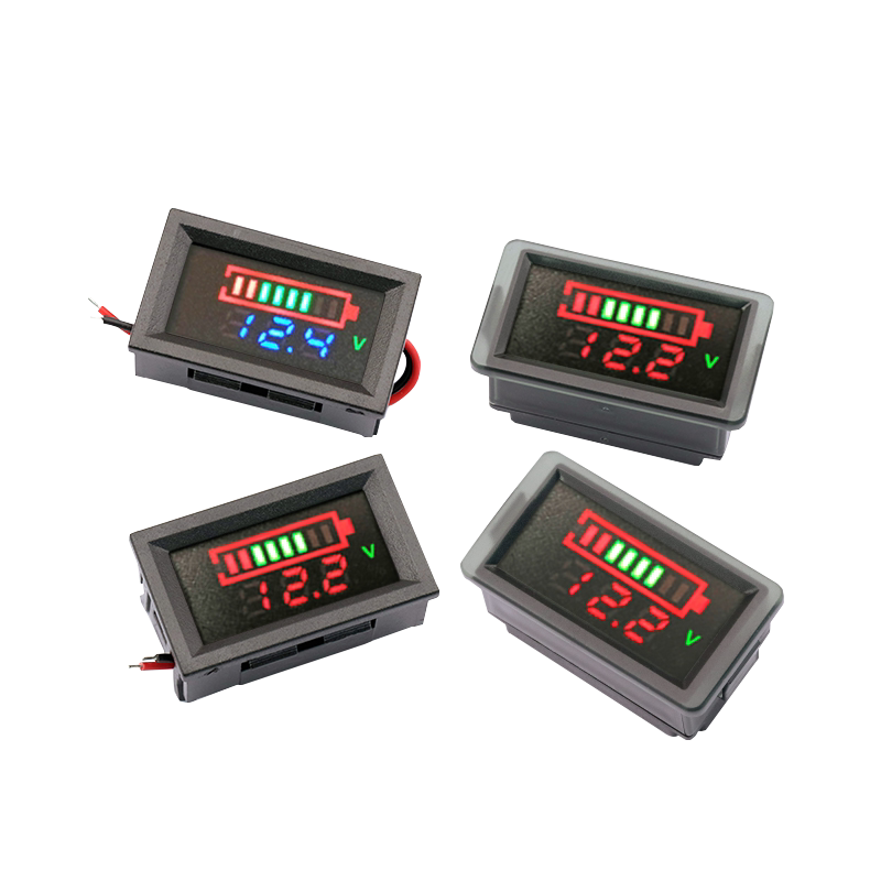 24v36v48v60v72电动车电量表显示器锂电池铅酸电瓶数字电池电压表