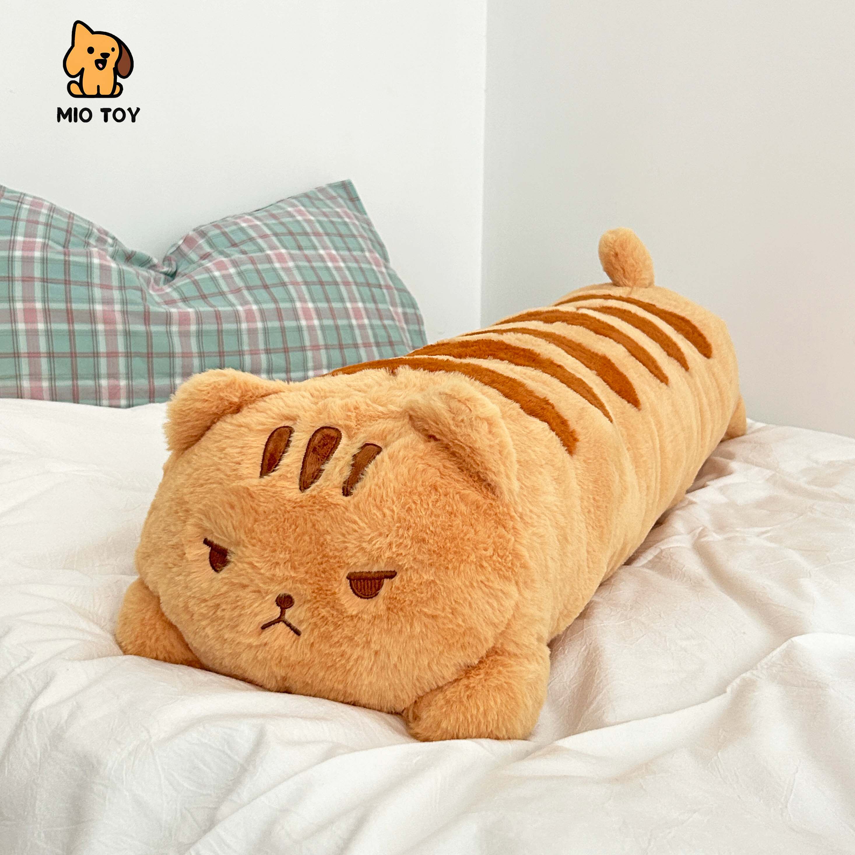 可爱猫咪长条抱枕夹腿侧睡床上毛绒娃娃靠垫女生睡觉专用陪睡玩偶