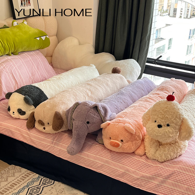 狗狗长条枕抱枕玩偶睡觉女生布娃娃可爱床上公仔夹腿侧睡床上专用