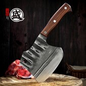 三本盛斧头菜刀厨师刀具厨房商用砍骨刀肉屠夫剁骨家用斩骨刀重型