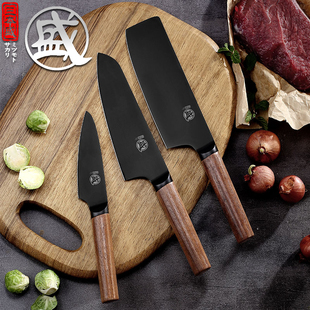 刀具进口 日本家用菜刀厨房切片刀女士专用切菜刀切肉刀小菜刀正品