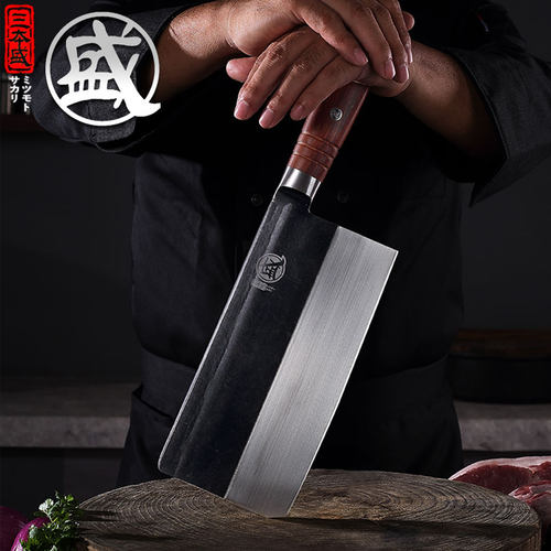 三本盛不锈钢中式锻打菜刀