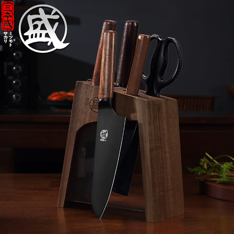 三本盛菜刀组合套装不锈钢