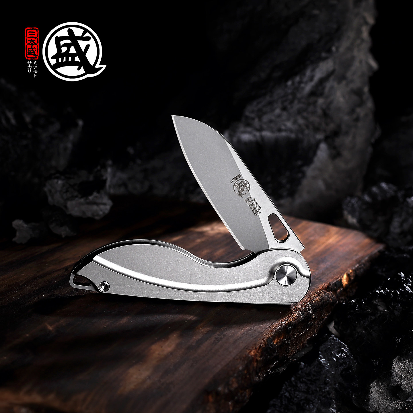 日本三本盛多功能钛合金小刀水果刀 可开瓶钥匙小刀拆快递便携