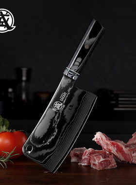 日本三本盛进口大马士革厨刀钢刀菜刀家用中华切片刀厨房专用刀具