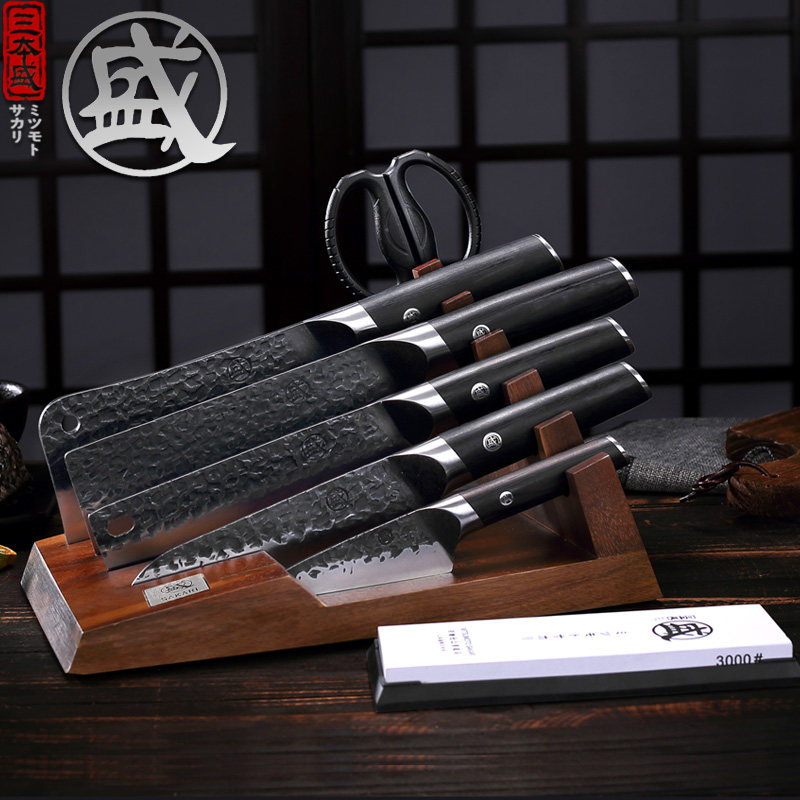 三本盛不锈钢中式锻打菜刀