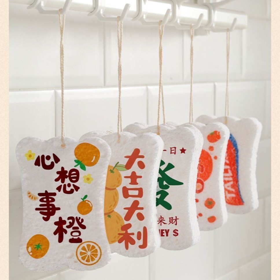 木浆棉洗碗布不沾油厨房洗碗海绵擦吸水变大洗盘碗抹布巾刷锅