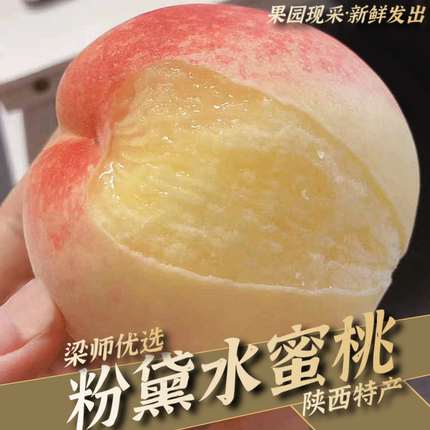 「产地直发」陕西粉黛纯甜爆汁水蜜桃新鲜发货（坏果包赔）