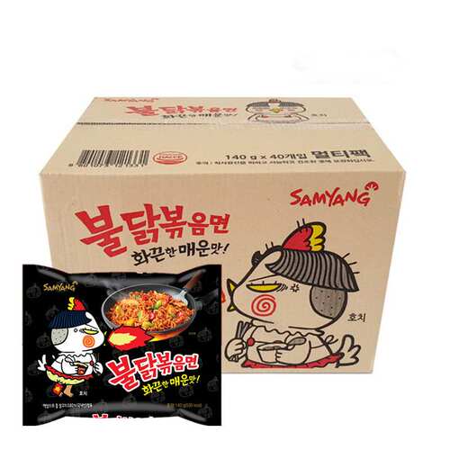 韩国进口三养火鸡面整箱超辣鸡肉味干拌面速食拉面泡面方便面40袋