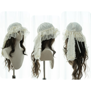 AF【爱德华古董睡裙小物】原创设计法式提花cla古典褶皱雪纺睡裙