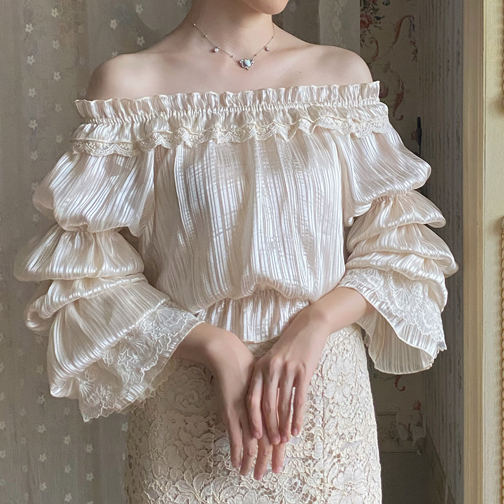 airfreeing'slolita一字肩衬衫