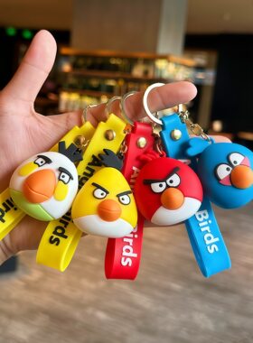 创意卡通可爱愤怒的小鸟公仔情侣包包钥匙扣挂件地摊小礼品