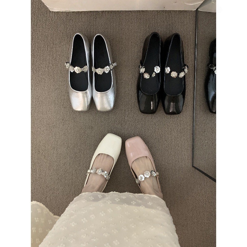 法式配裙子气质链条温柔晚晚鞋女鞋子2025春季配裙甜系玛丽珍单鞋