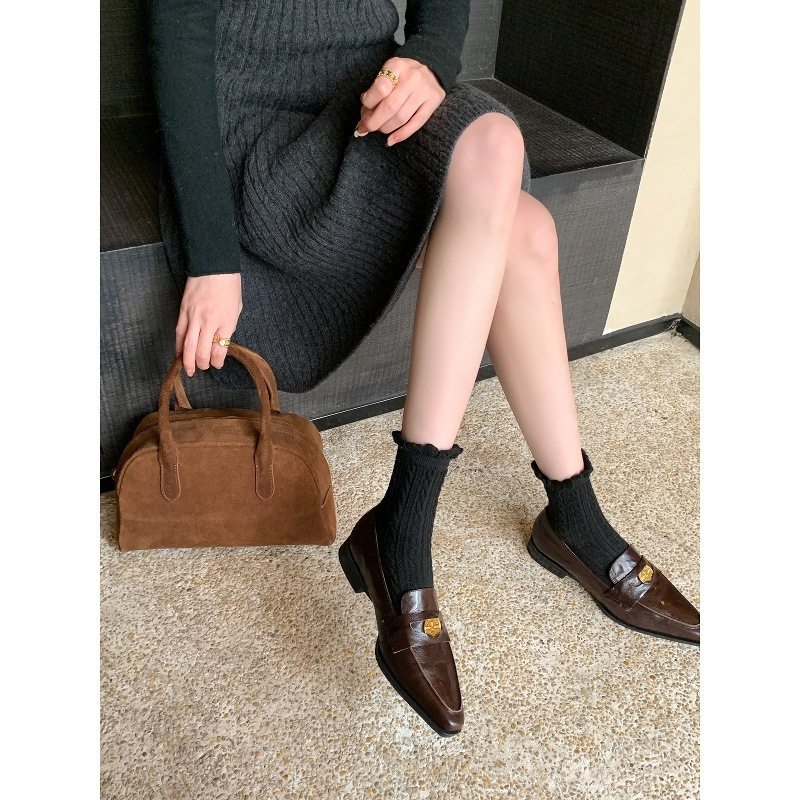 金币乐福鞋感单鞋通勤方头低跟小皮鞋女,女鞋,浅口单鞋,淘宝优惠券,粉丝福利购,淘宝优惠卷