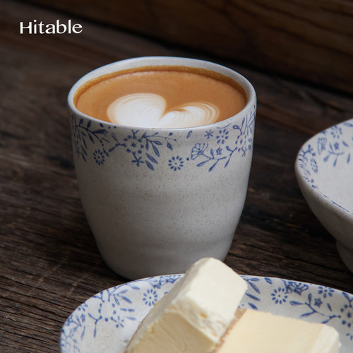 Hitable凡花手握杯陶瓷杯子