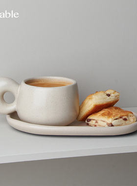 Hitable大耳朵咖啡杯创意可爱杯子家用早餐陶瓷水杯伴手礼拿铁杯