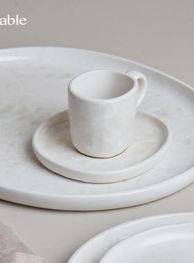 Hitable珍珠咖啡杯意式浓缩咖啡杯优雅高颜值陶瓷杯微哑光简约杯