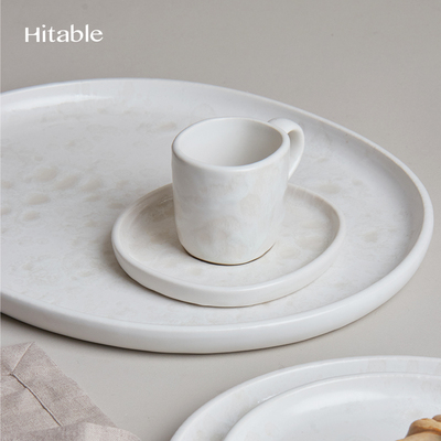 Hitable珍珠咖啡杯意式浓缩咖啡杯优雅高颜值陶瓷杯微哑光简约杯