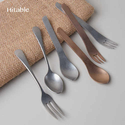 Hitable水果叉不锈钢甜品蛋糕勺