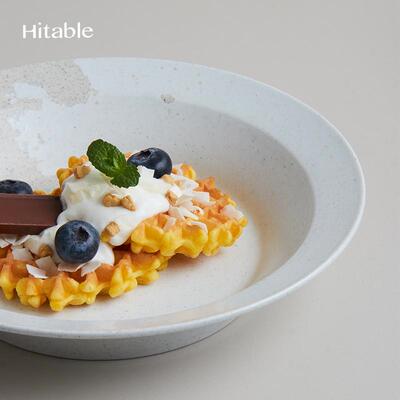 Hitable画布粗陶哑光复古深盘