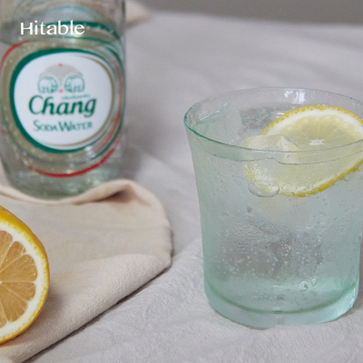 Hitable锤纹玻璃杯水杯家用早餐牛奶杯茶杯果汁杯