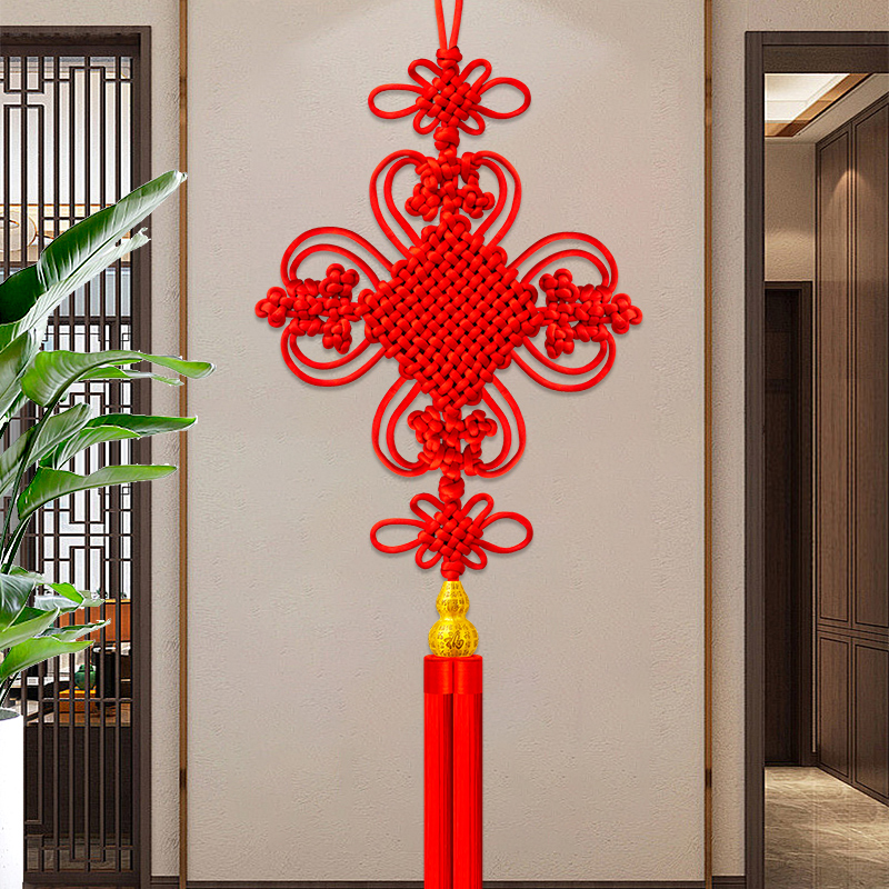 新款中国结挂件客厅高档大号电视背景墙挂饰