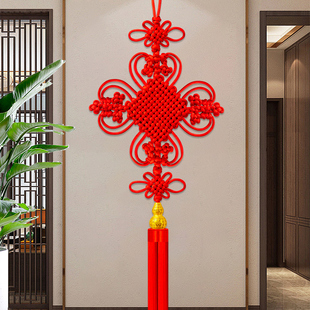 新款中国结挂件客厅高档平安结电视背景墙挂饰乔迁玄关装饰礼品