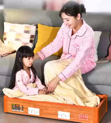 Solid wood heater household energy-saving large rectangular electric fire box fire barrel electric fire stove warm foot heater artifact Grill