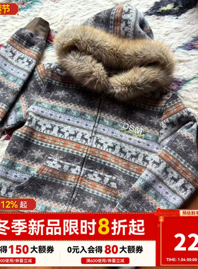 DONSMOKE正肩毛领费尔岛卫衣DSM秋冬舒适透气保暖休闲时尚外套