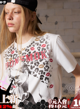 【拳击系列】DONSMOKE正肩修身人豹纹拳击人像T恤DSM凉感防晒短袖