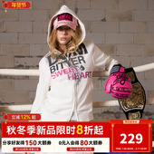 DONSMOKE豹纹印花苦命甜心外套DSM 豹纹甜心 logo正肩连帽卫衣